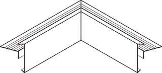 Aluminium trim binnenhoek 45x45